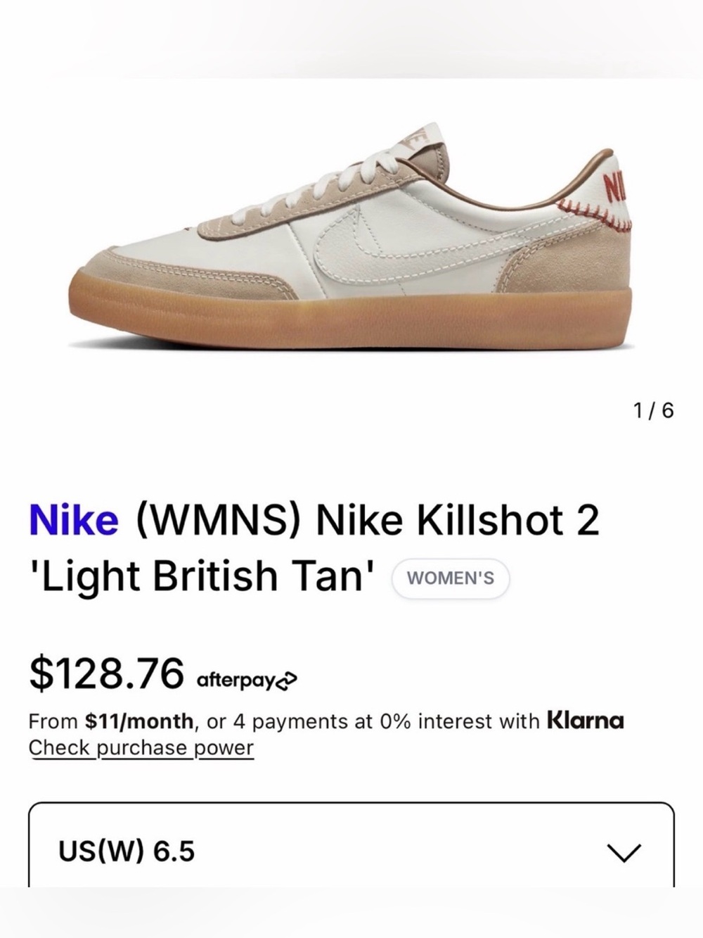 Nike Killshot 2 Sneakers in White and Light Tan
